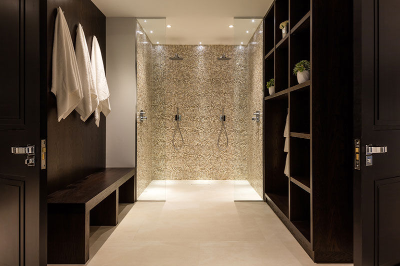 Mother of Pearl Mosaics at Laurel Grove ShellShock Designs Modern Bathroom Tiles White,Black,Mother of Pearl,Bathroom,Shower