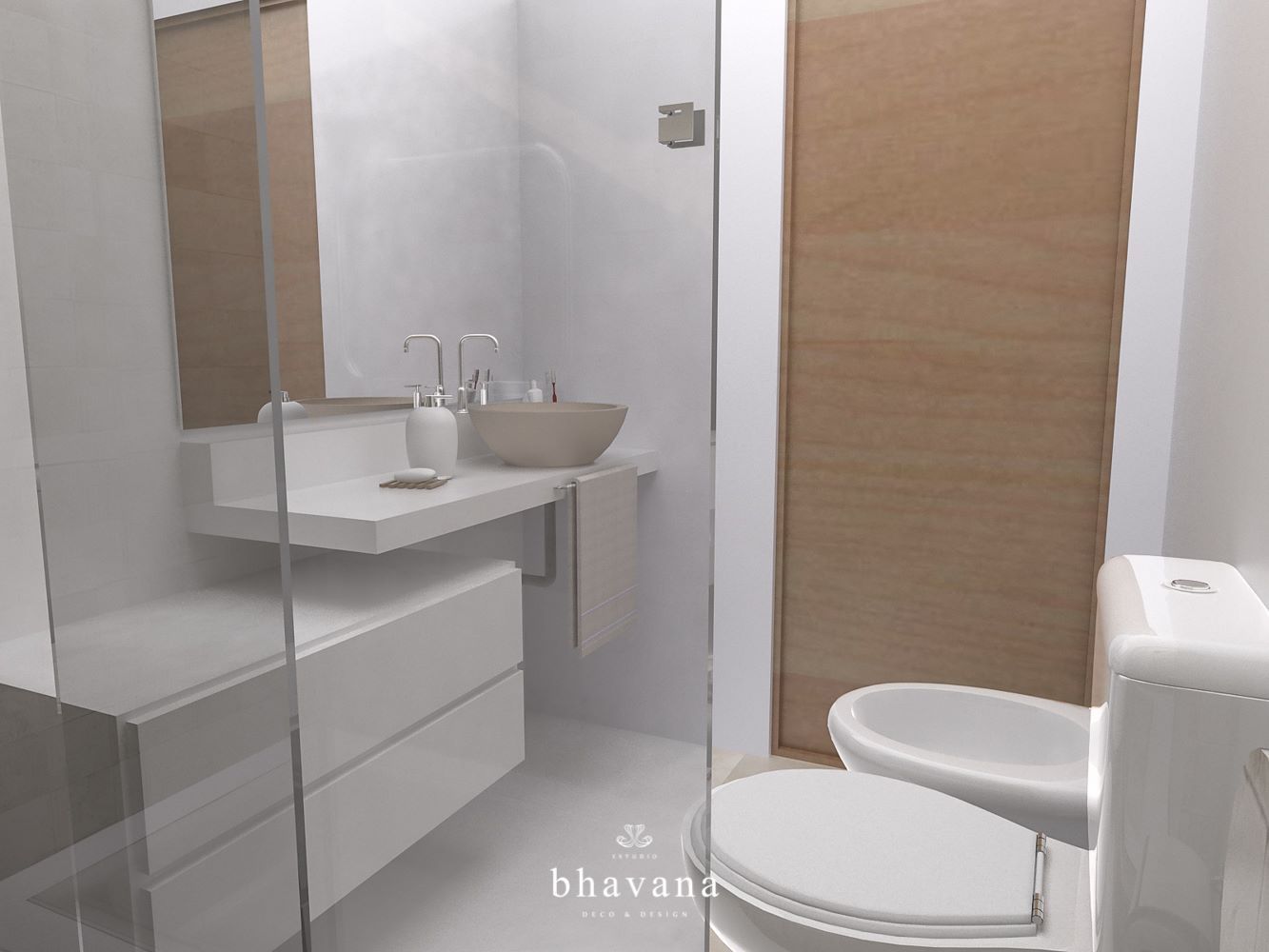 Obra Mendoza - Diseño Integral depto. 2 ambientes, Bhavana Bhavana Ванная комната в скандинавском стиле