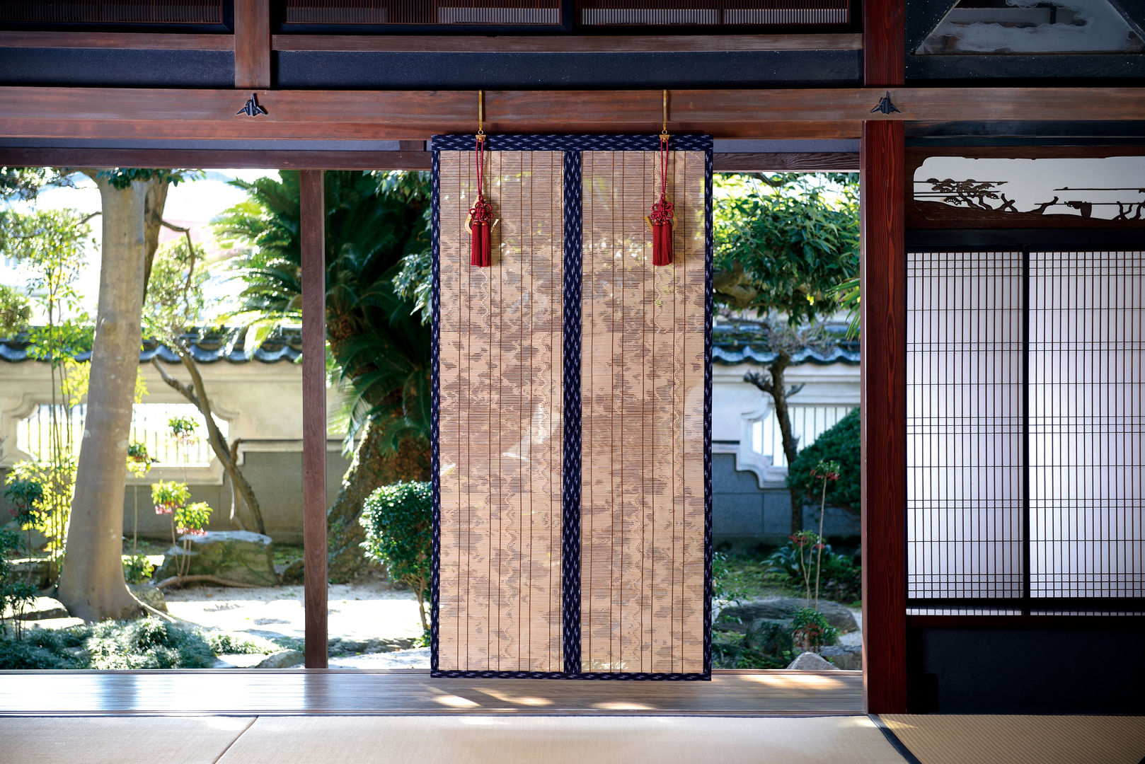 Yame Sudare Yahime 株式会社鹿田産業 SHIKADA SANGYO INC. Asian style living room Bamboo Green Accessories & decoration