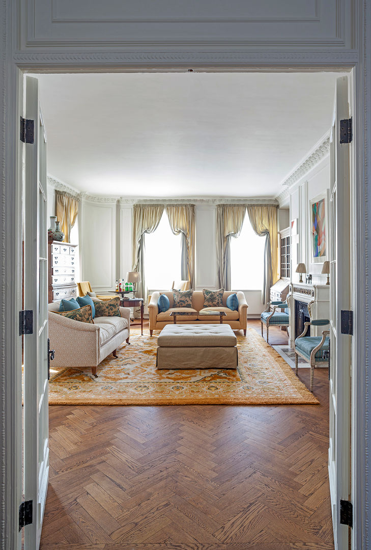 Mansfield Street Apartment, London, Nash Baker Architects Ltd Nash Baker Architects Ltd ห้องนั่งเล่น ไม้ Wood effect