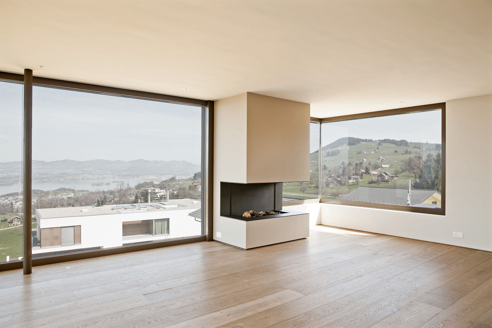 Objekt 268, meier architekten zürich meier architekten zürich Modern living room Fireplaces & accessories