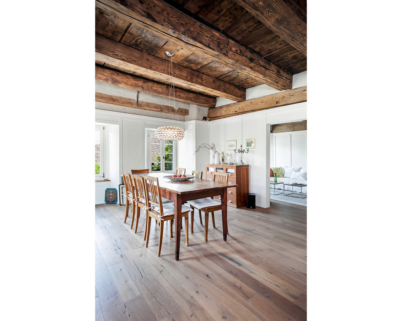 Objekt 223, meier architekten zürich meier architekten zürich Rustic style dining room Wood Wood effect