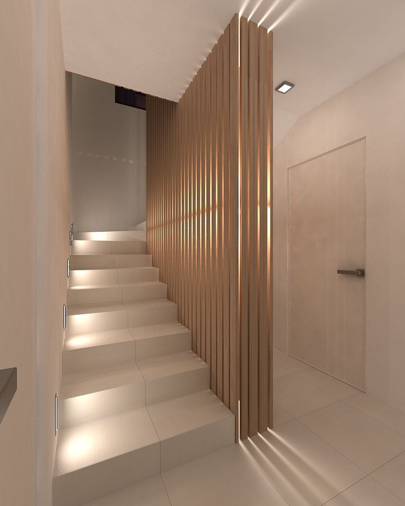 Интерьер дома с террасой. Ландшафтный дизайн , A-partmentdesign studio A-partmentdesign studio Corridor & hallway لکڑی Wood effect