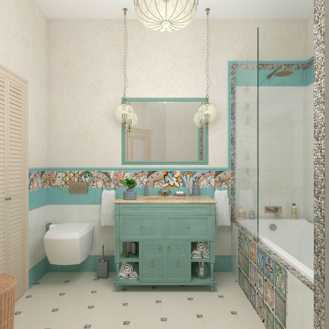 Ванная комната "Acquamarina" vol.2, Студия дизайна Дарьи Одарюк Студия дизайна Дарьи Одарюк Bathroom