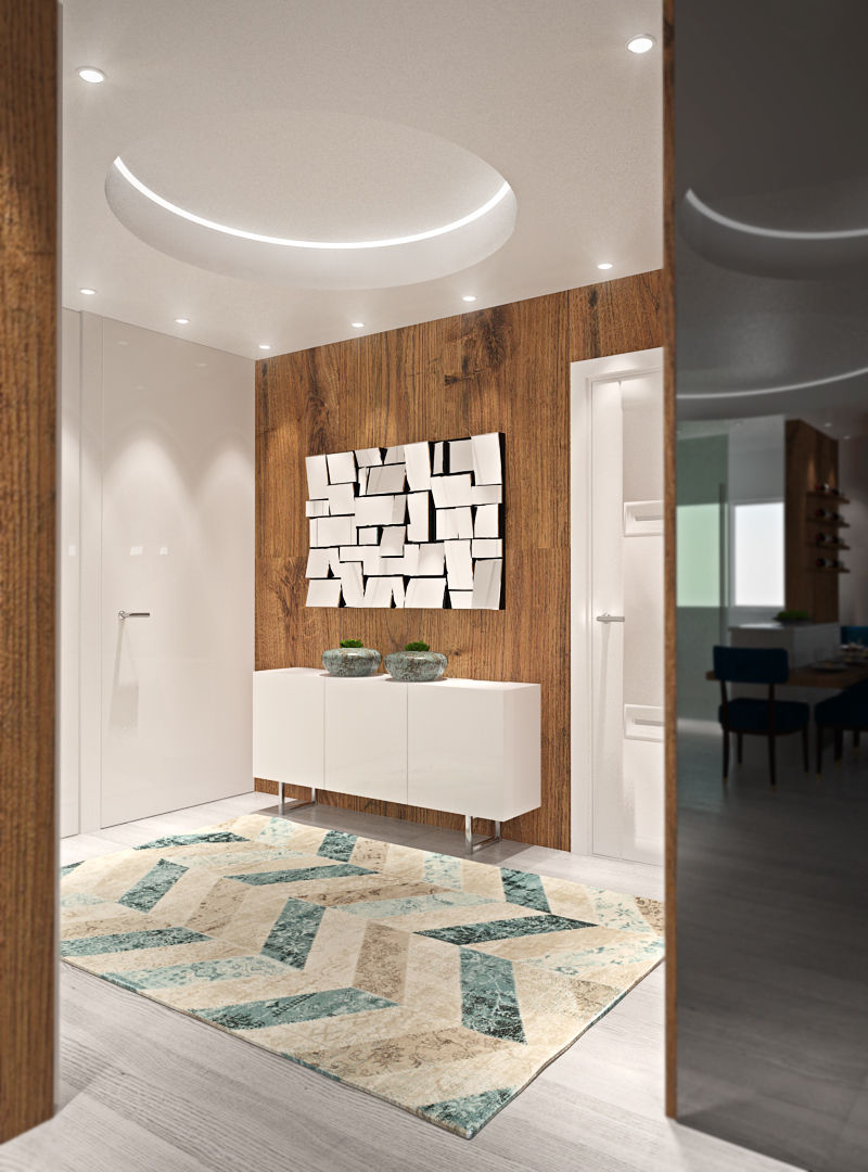 Apartamento, Tiago Martins - 3D Tiago Martins - 3D Modern Corridor, Hallway and Staircase