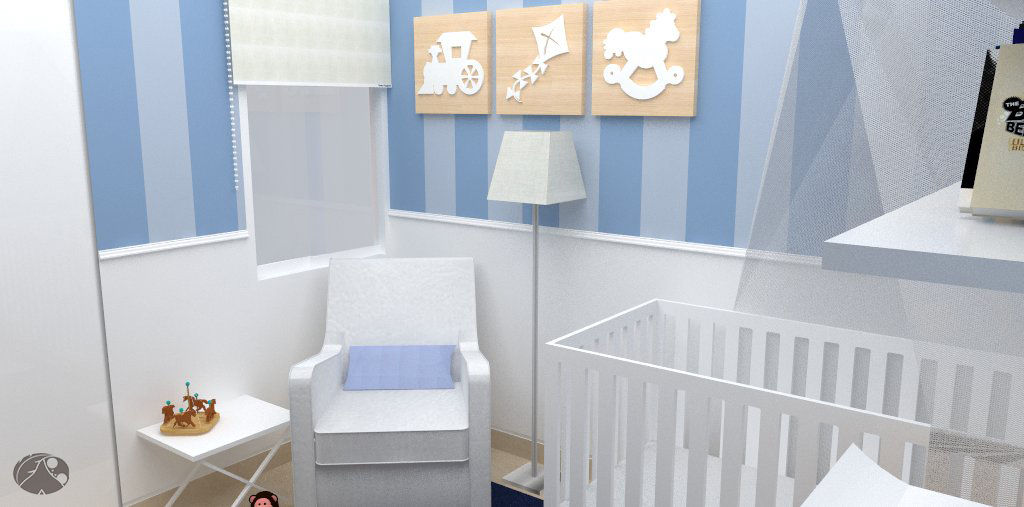 Render 3D Baby Room TRIBU ESTUDIO CREATIVO Habitaciones para niños de estilo clásico