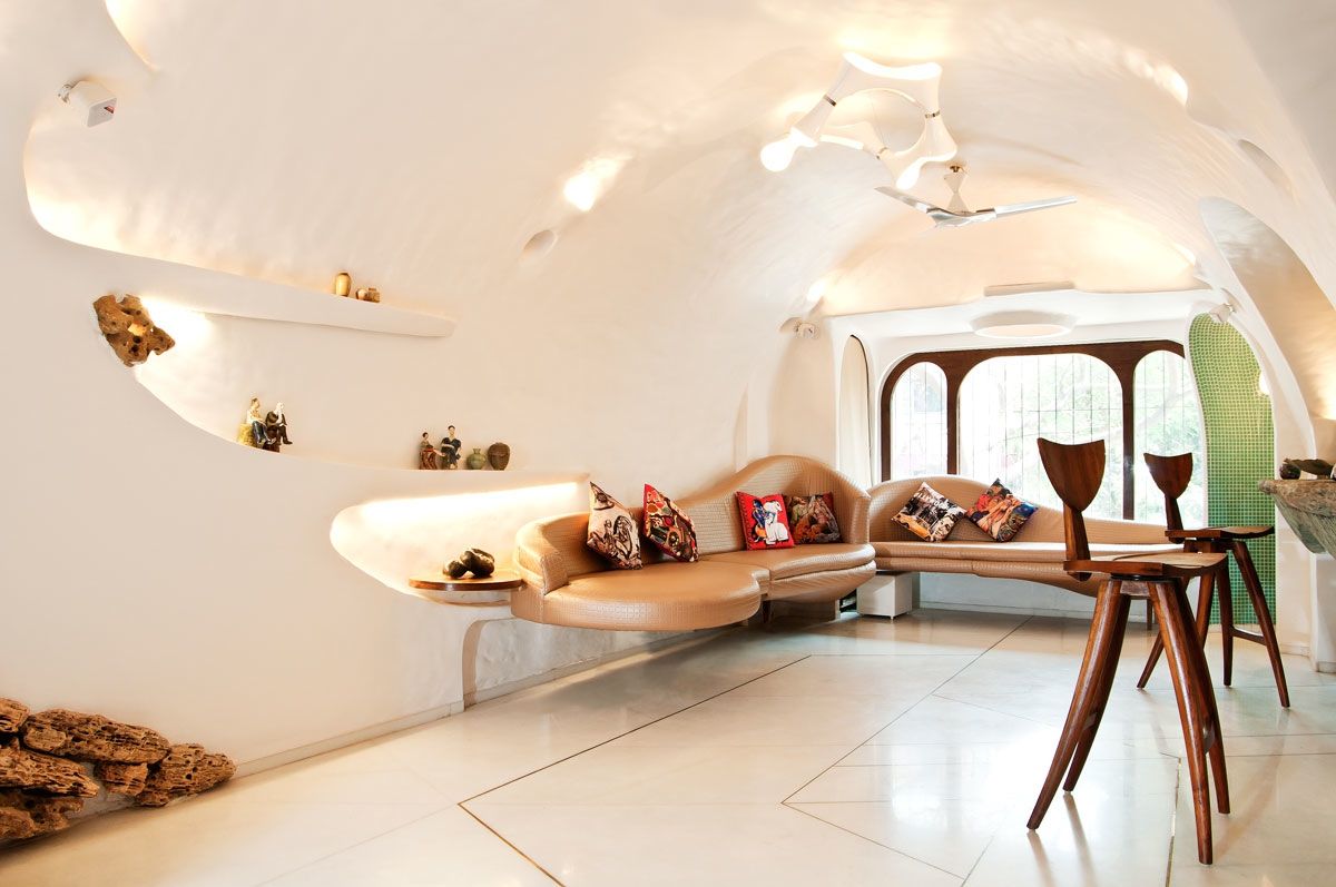 Organic House, The White Room The White Room Salas de estar modernas Concreto