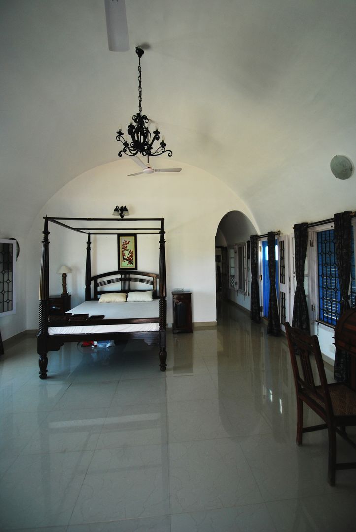 Vaulted Bedroom The White Room Mediterranean style bedroom Property,Automotive design,Building,Architecture,Interior design,Floor,Flooring,Art,Shade,Hall