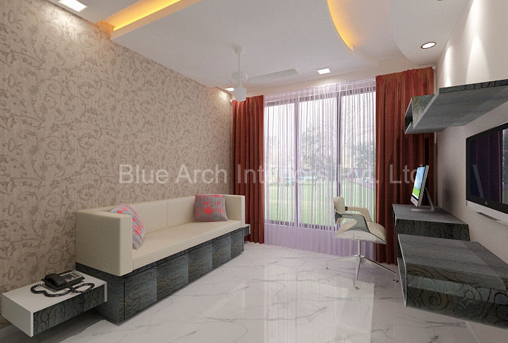 Subramanium Residence (Mulund), Bluearch Architects & Interiors Bluearch Architects & Interiors Bedroom لکڑی پلاسٹک جامع Beds & headboards