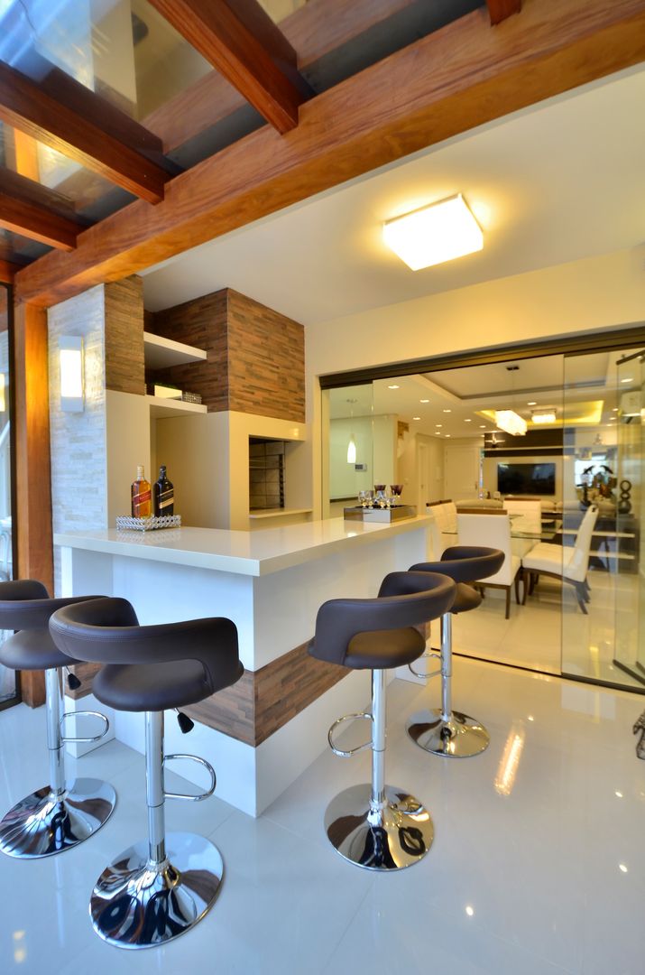 ESPAÇO GOURMET, GRAÇA BRENNER ARQUITETURA E DESIGN DE INTERIORES GRAÇA BRENNER ARQUITETURA E DESIGN DE INTERIORES 廚房 陶器