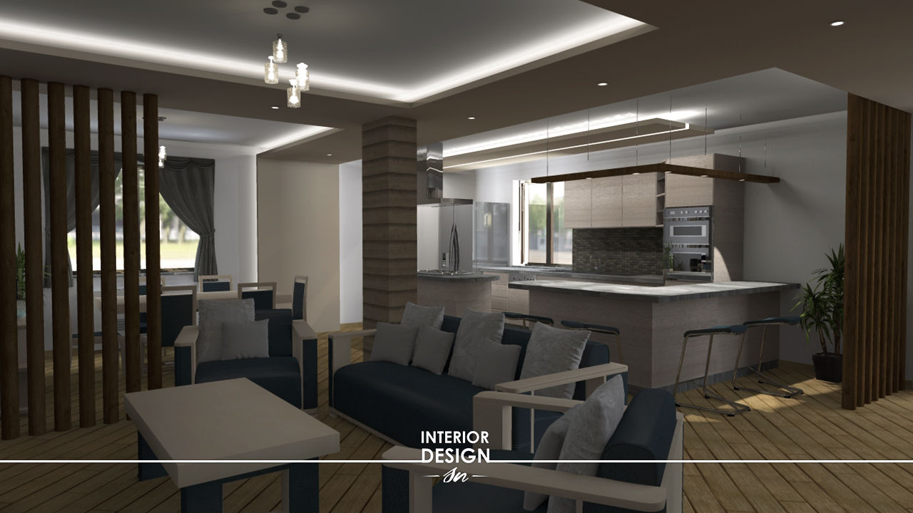 3D VIEW homify Cozinhas modernas Madeira Efeito de madeira