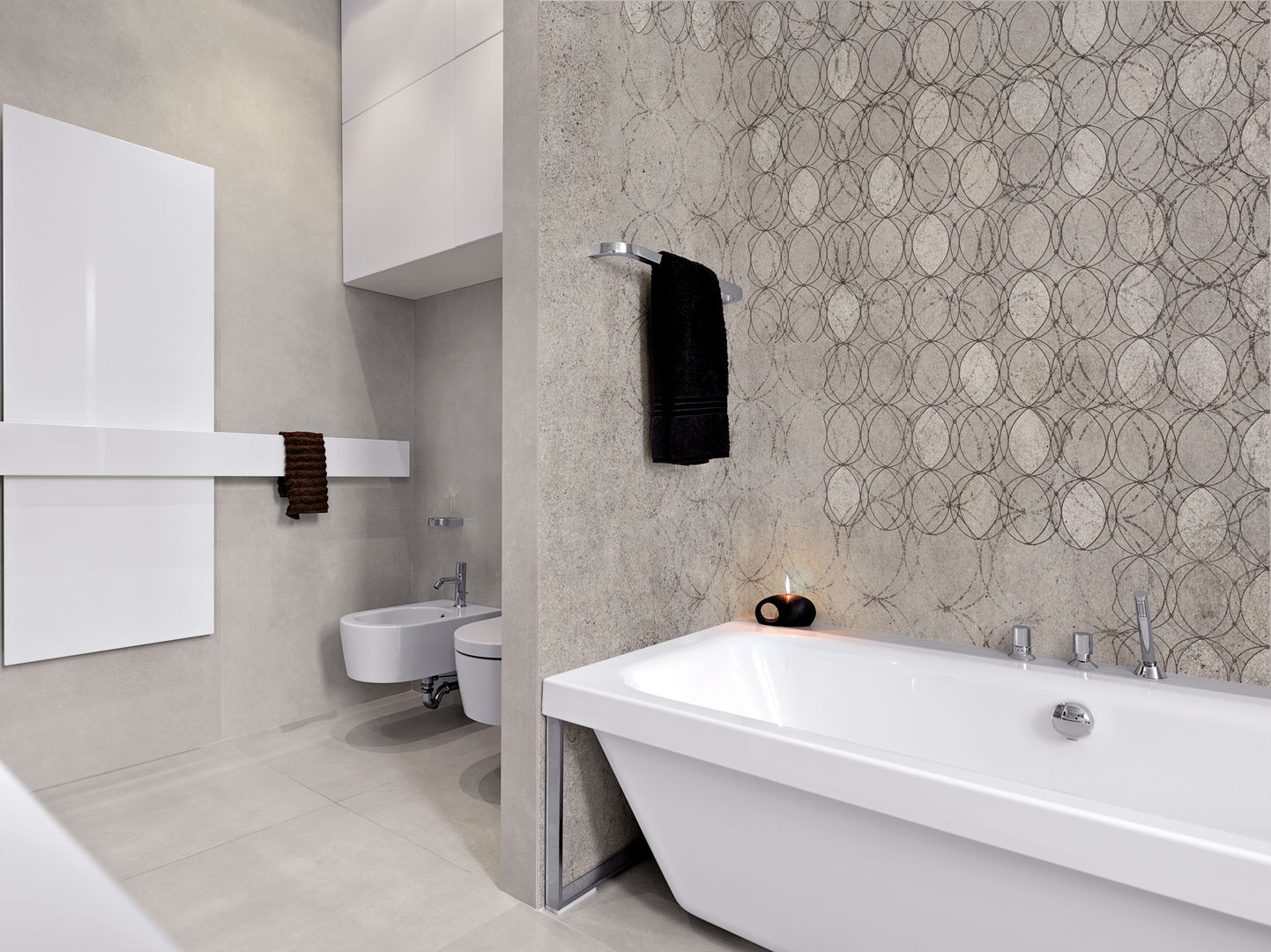 ​Wodoodporne tapety do kuchni, łazienek i spa. Tecnografica - tapety H2O, BandIt Design BandIt Design Modern Walls and Floors Wallpaper