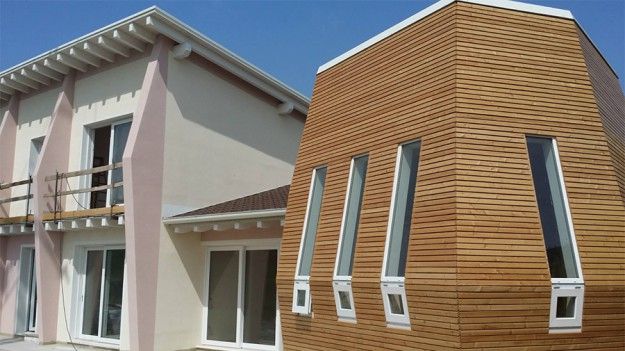 Casa in legno con struttura X Lam, provincia di Verona, WoodLab WoodLab Nhà Gỗ Wood effect