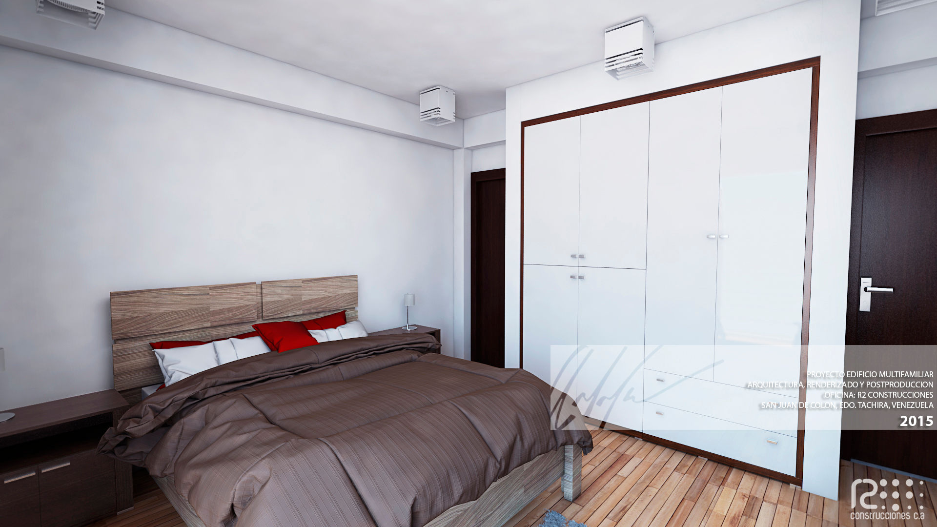 DORMITORIO PRINCIPAL Arq.AngelMedina+ Dormitorios de estilo minimalista Concreto