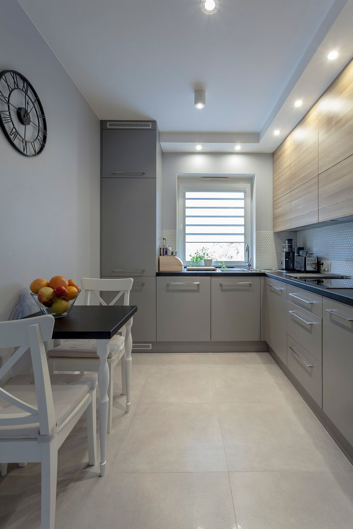 Olimpia port kuchnia - mieszkanie wykończone pod klucz., Carolineart Carolineart Cocinas de estilo moderno