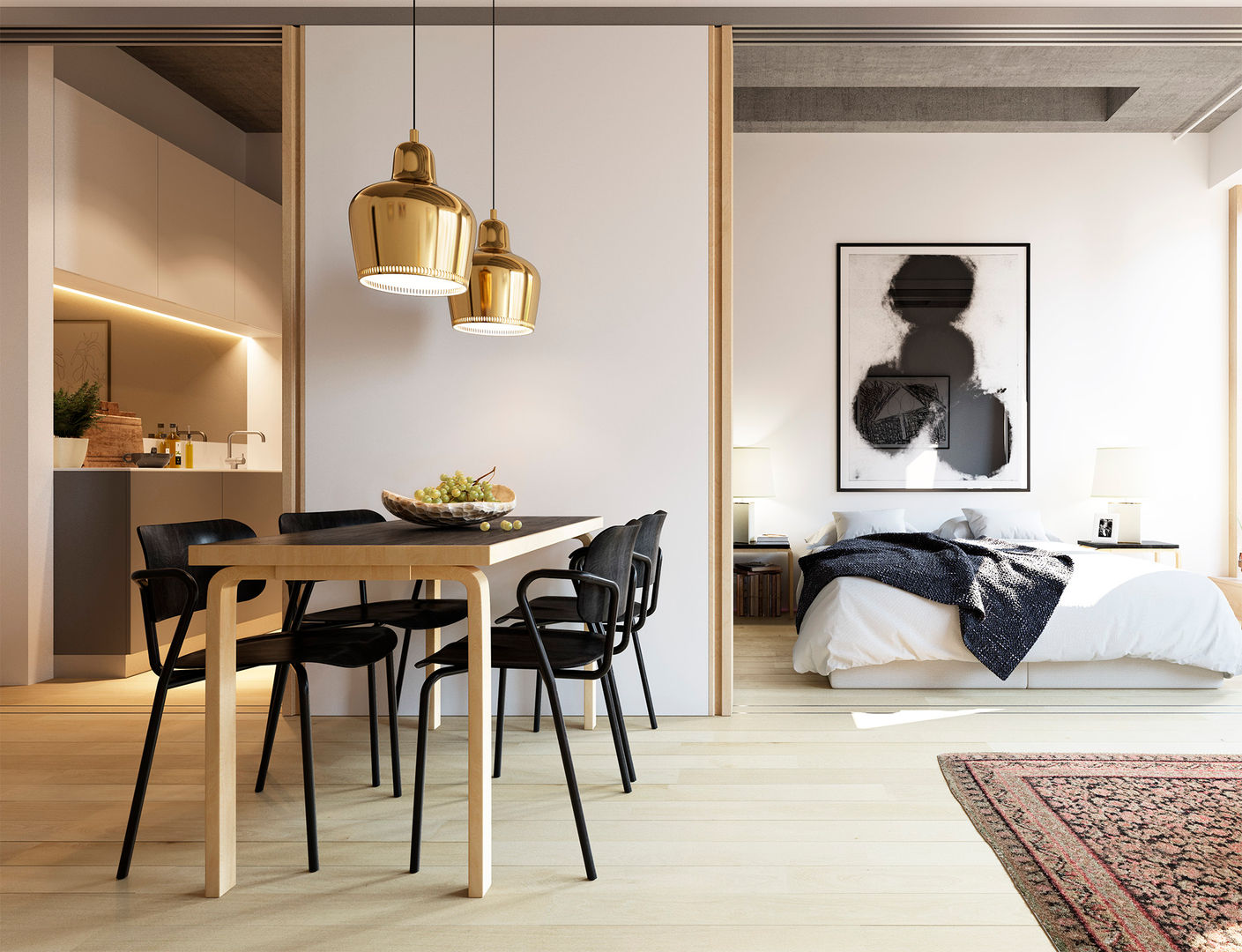 ​Pied à Terre by Recent Spaces Recent Spaces Modern living room Wood Wood effect Pied à Terre,living room