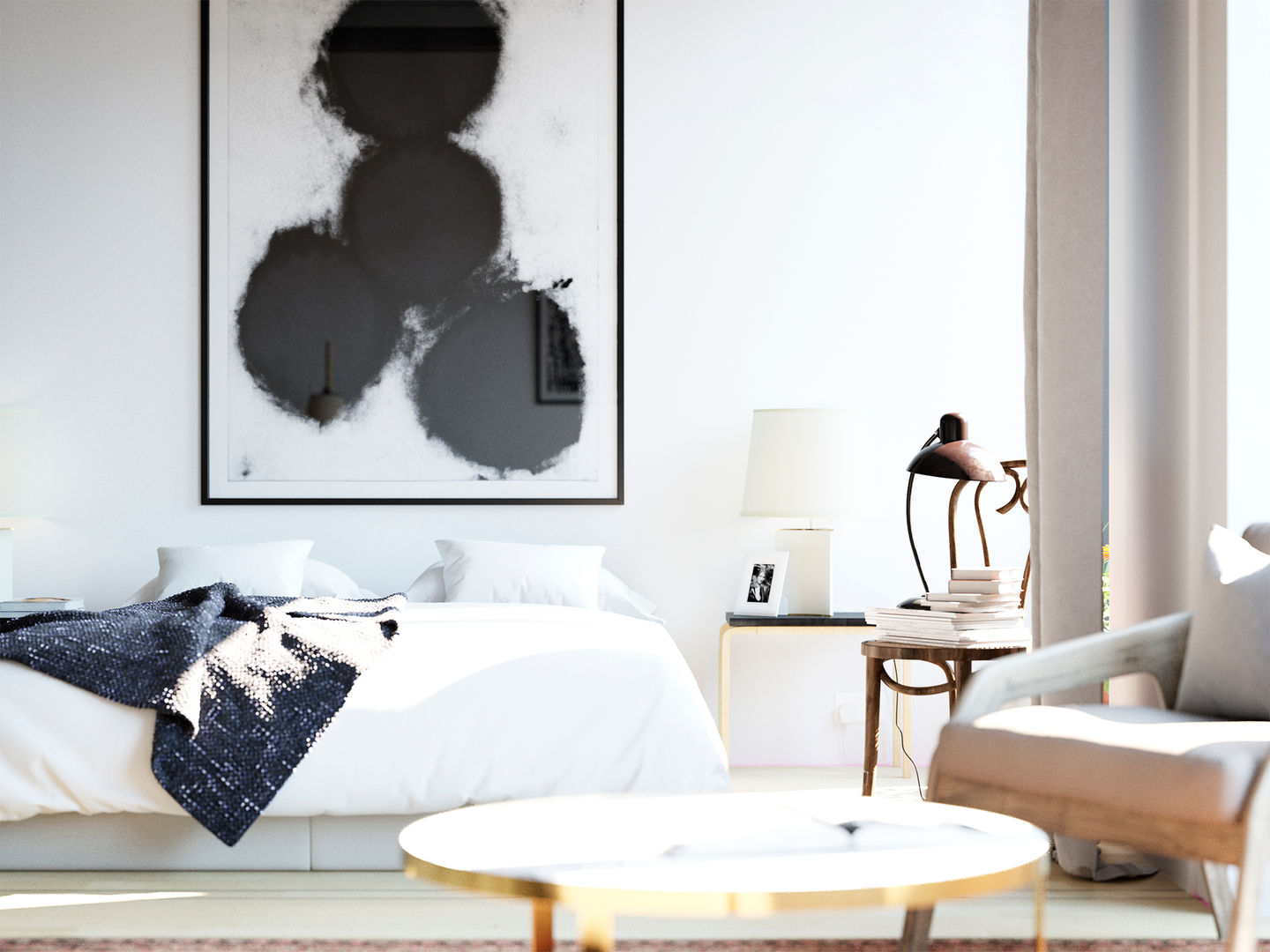 ​Pied à Terre by Recent Spaces Recent Spaces Kamar Tidur Modern Kayu Wood effect Pied à Terre,bedroom