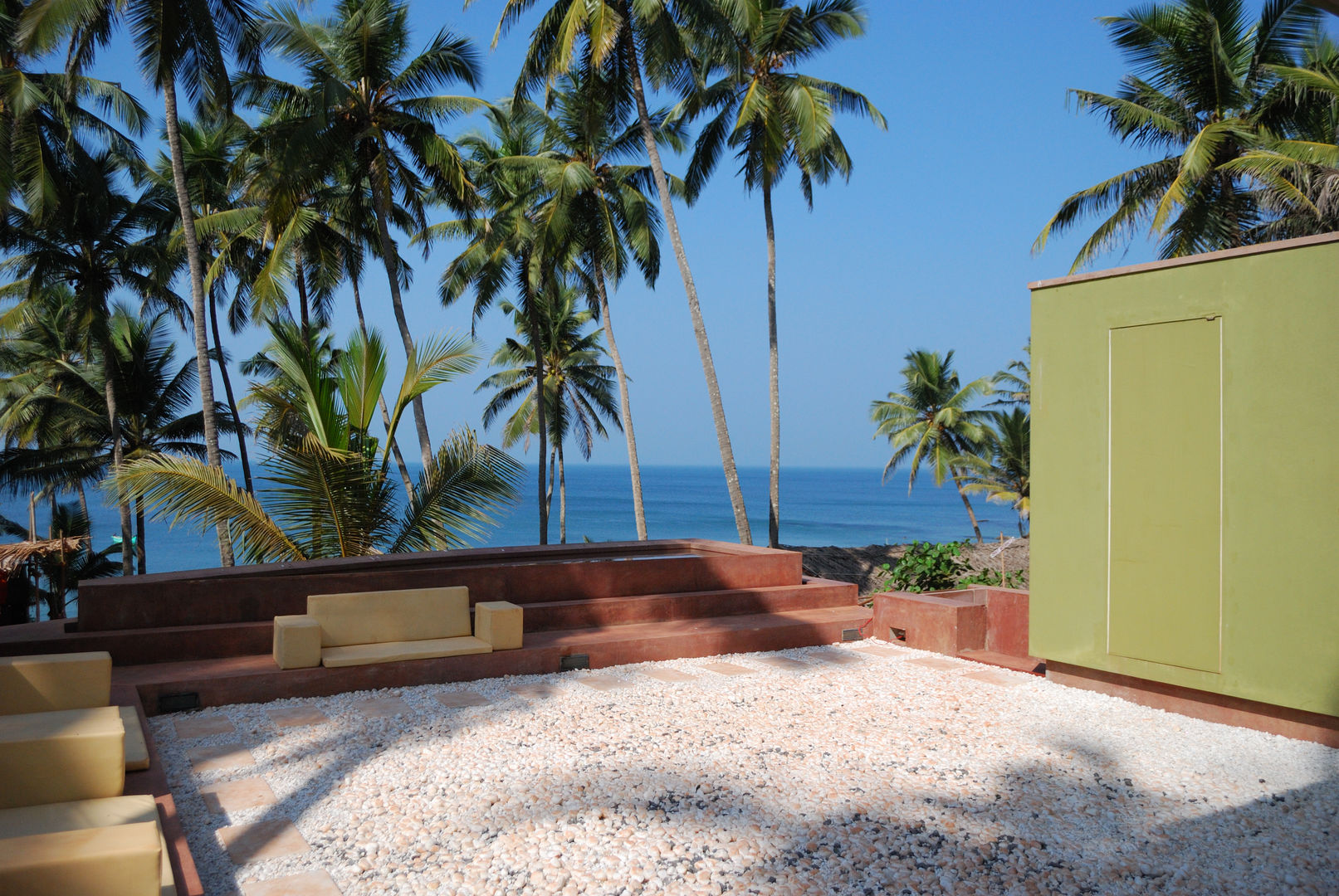 View of western side looking towards beach GDKdesigns Minimalist house