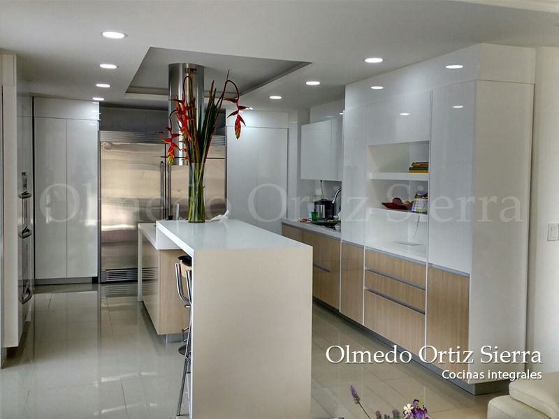 Cocinas Integrales Modernas, Cocinas Integrales Olmedo Ortiz Sierra Cocinas Integrales Olmedo Ortiz Sierra Modern style kitchen Wood Wood effect Cabinets & shelves