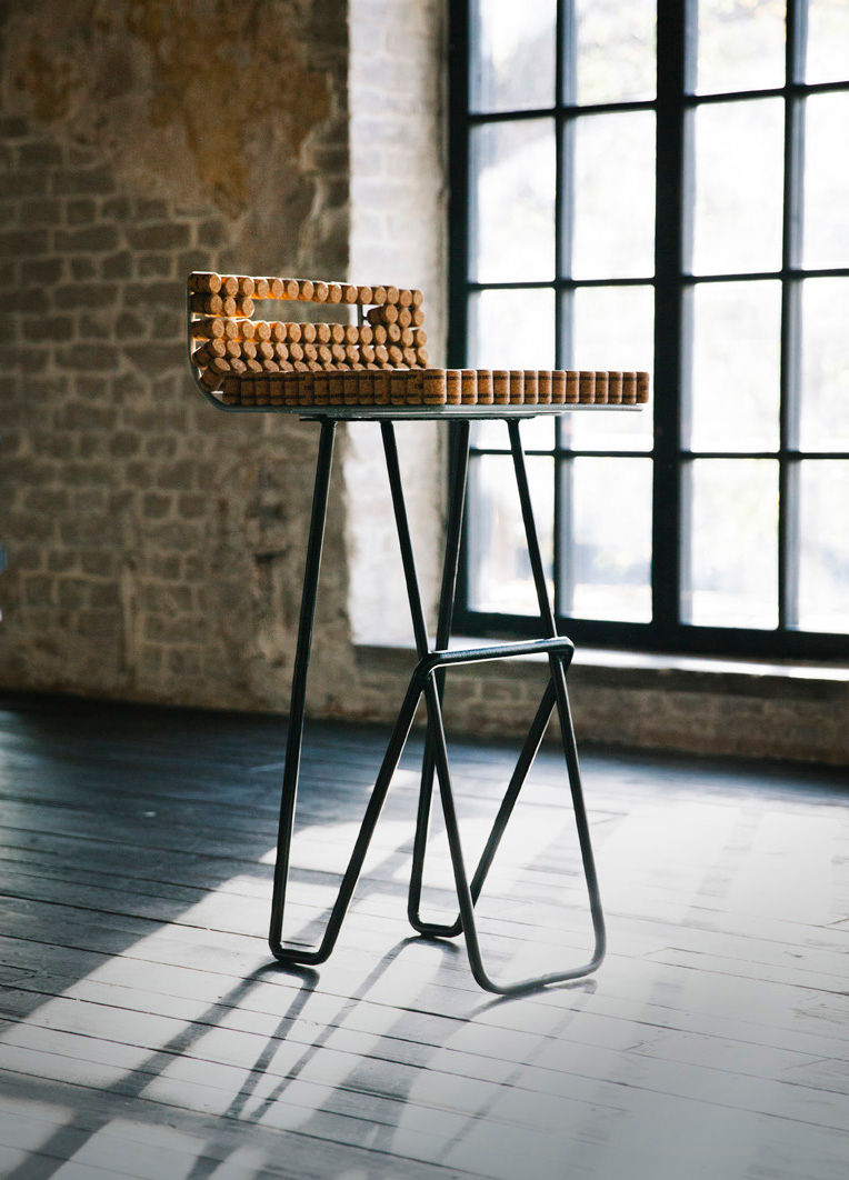 Барный стул, дизайн-студия промышленного дизайнера Анны Струпинской дизайн-студия промышленного дизайнера Анны Струпинской Dining room میٹل Chairs & benches