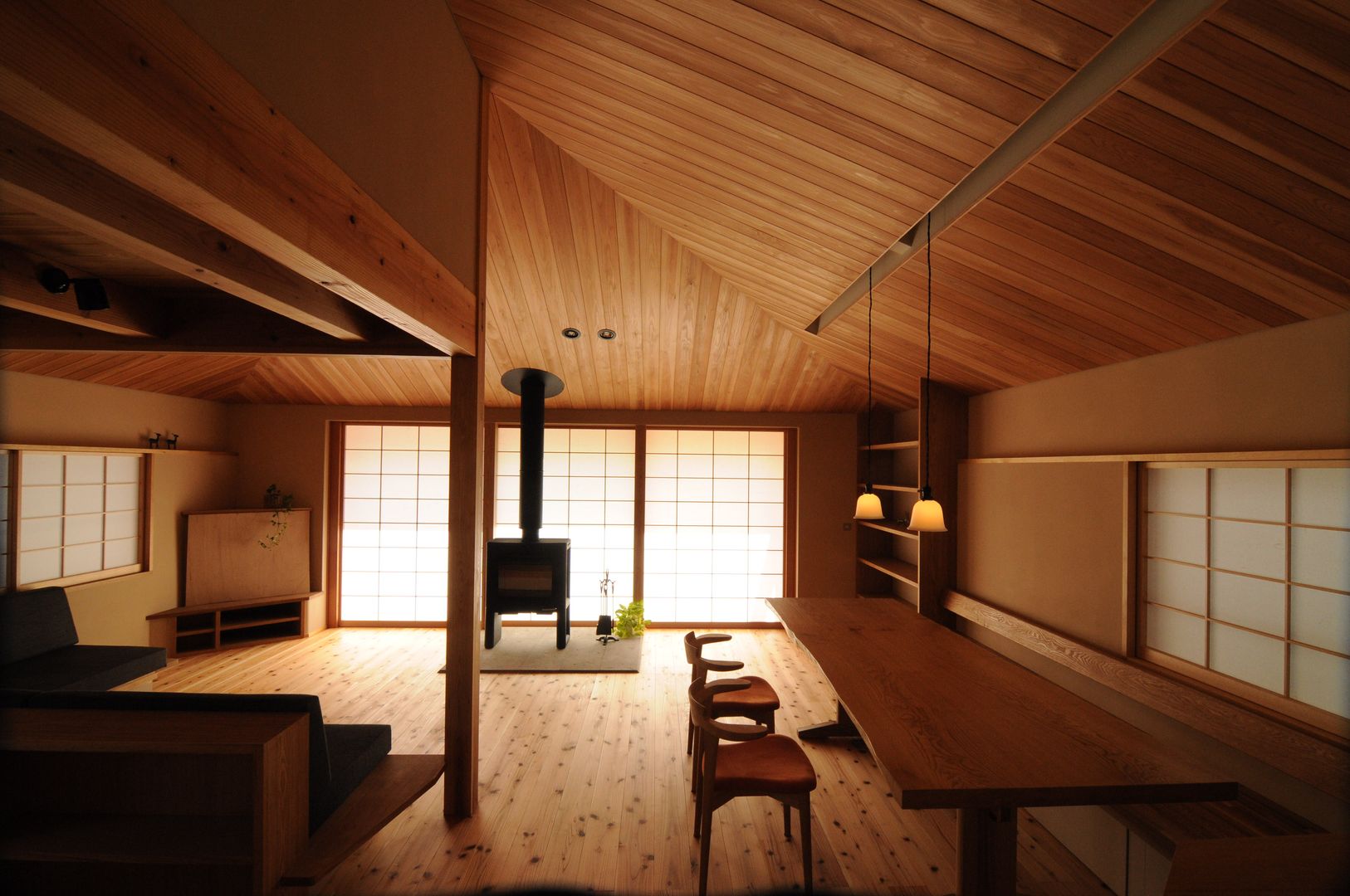 吉祥寺の家, 加藤武志建築設計室 加藤武志建築設計室 Living room Wood Wood effect
