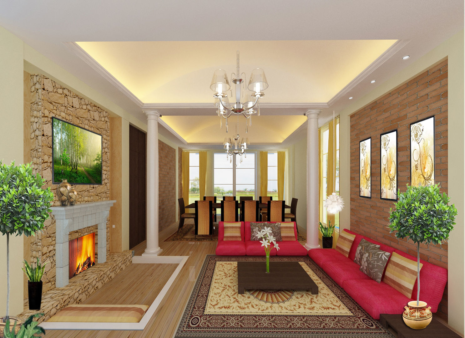 Living spaces, Preetham Interior Designer Preetham Interior Designer Minimalistische Wohnzimmer