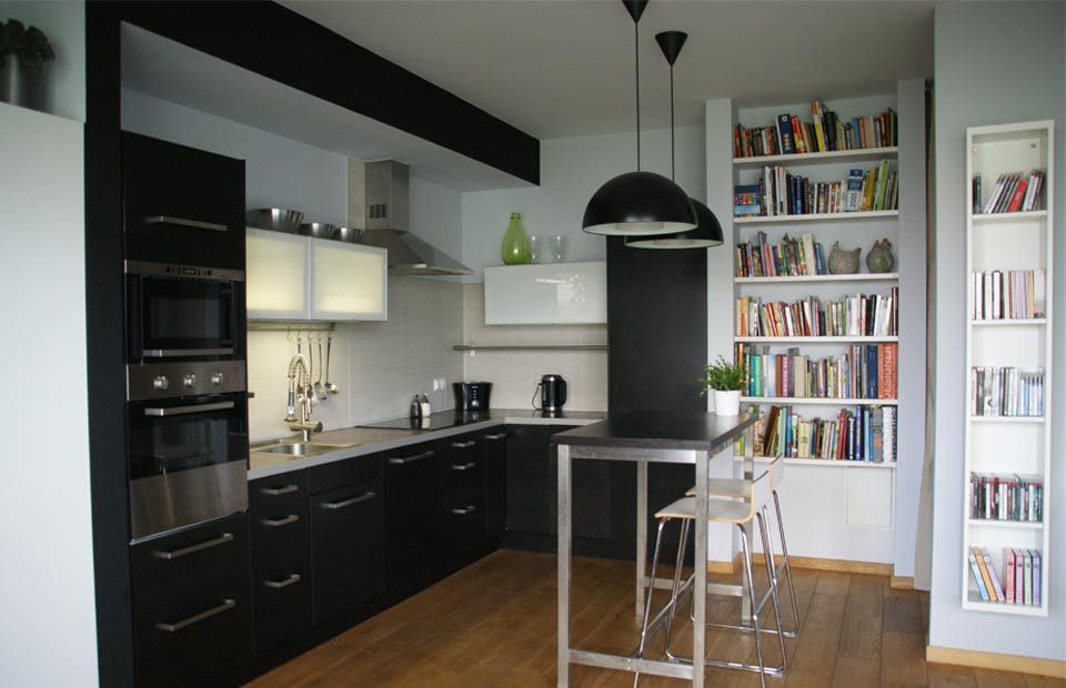 nowoczesne biało-czarne, Nolk Plan Nolk Plan Кухня в стиле модерн
