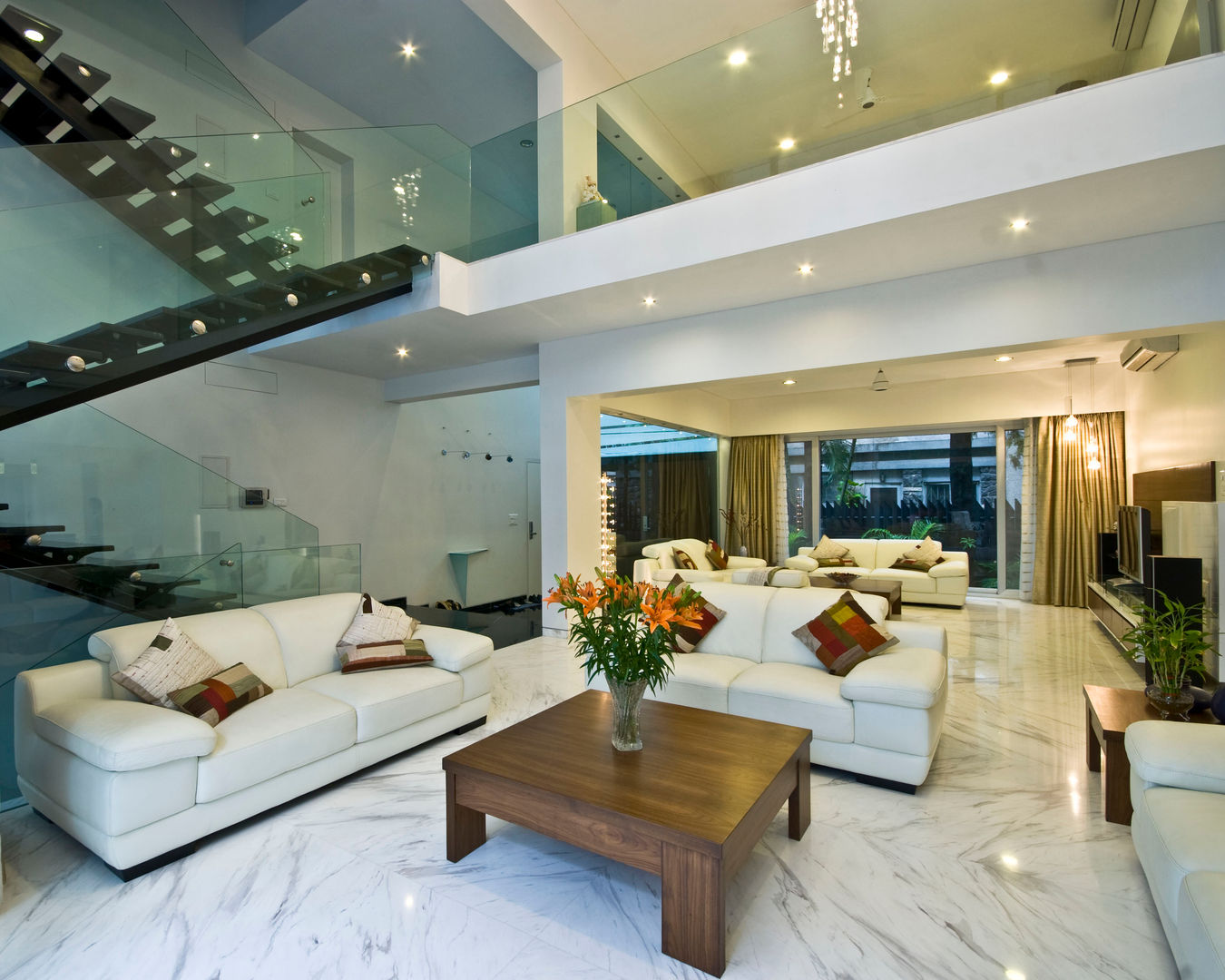 Private Residence at Sopan Baug, Pune Chaney Architects Living room