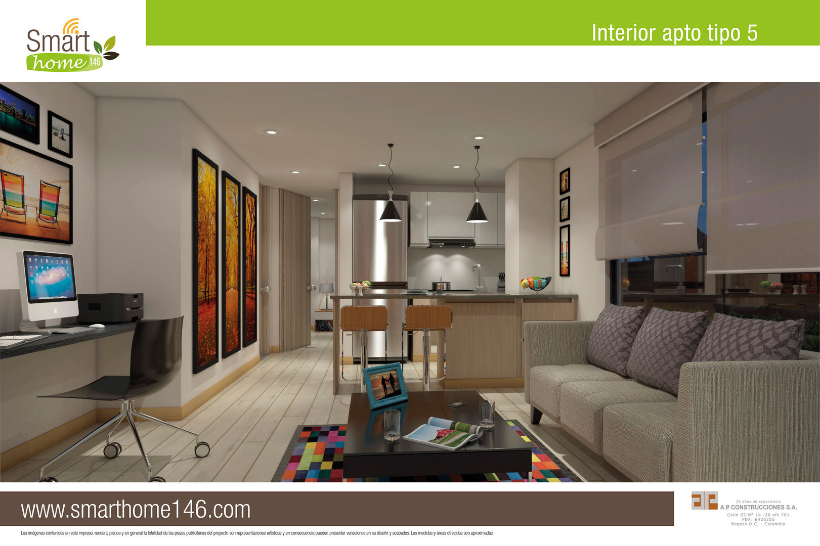 Smarthome 146, AP Construcciones S.A. AP Construcciones S.A. Modern living room Engineered Wood Transparent