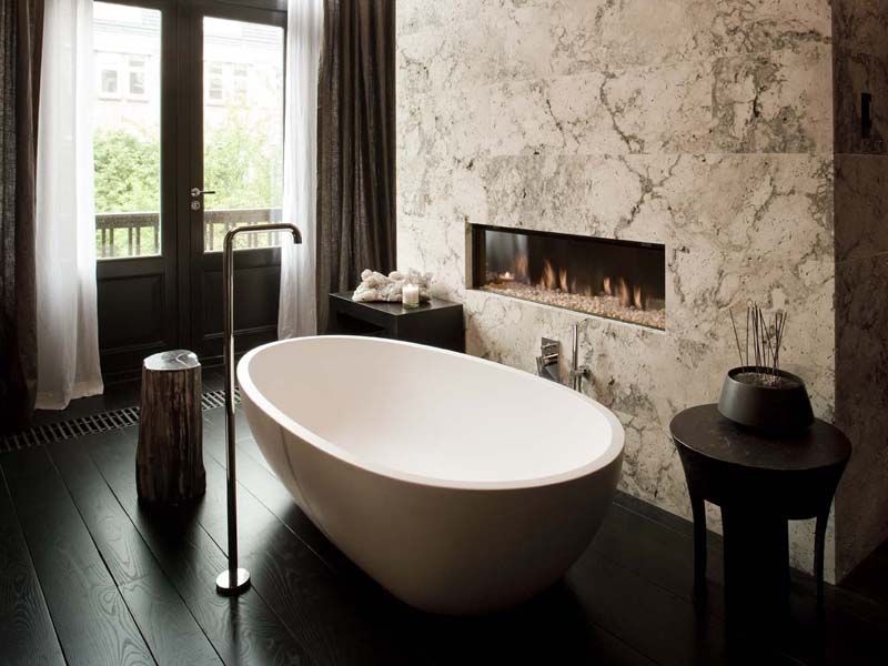 homify Rustic style bathroom Marble