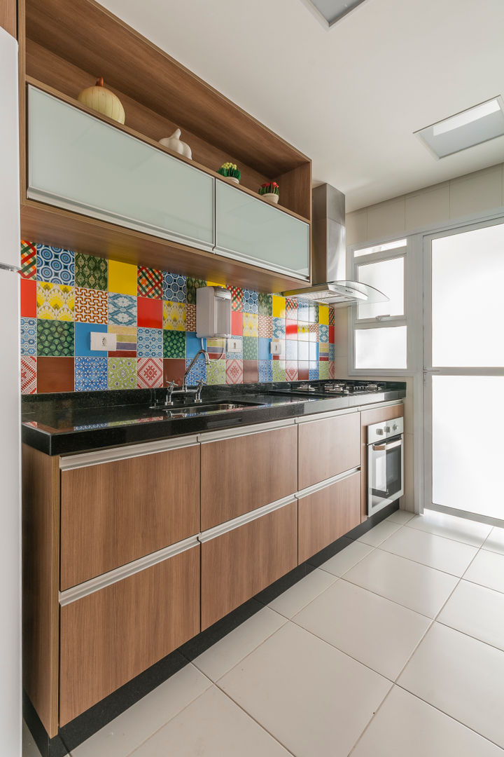 Apartamento Casal com Bebe, Sandra Pompermayer Arquitetura e Interiores Sandra Pompermayer Arquitetura e Interiores Cocinas de estilo moderno