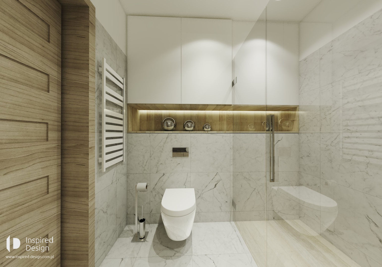 Łazienka w Opolu, Inspired Design Inspired Design Casas de banho modernas