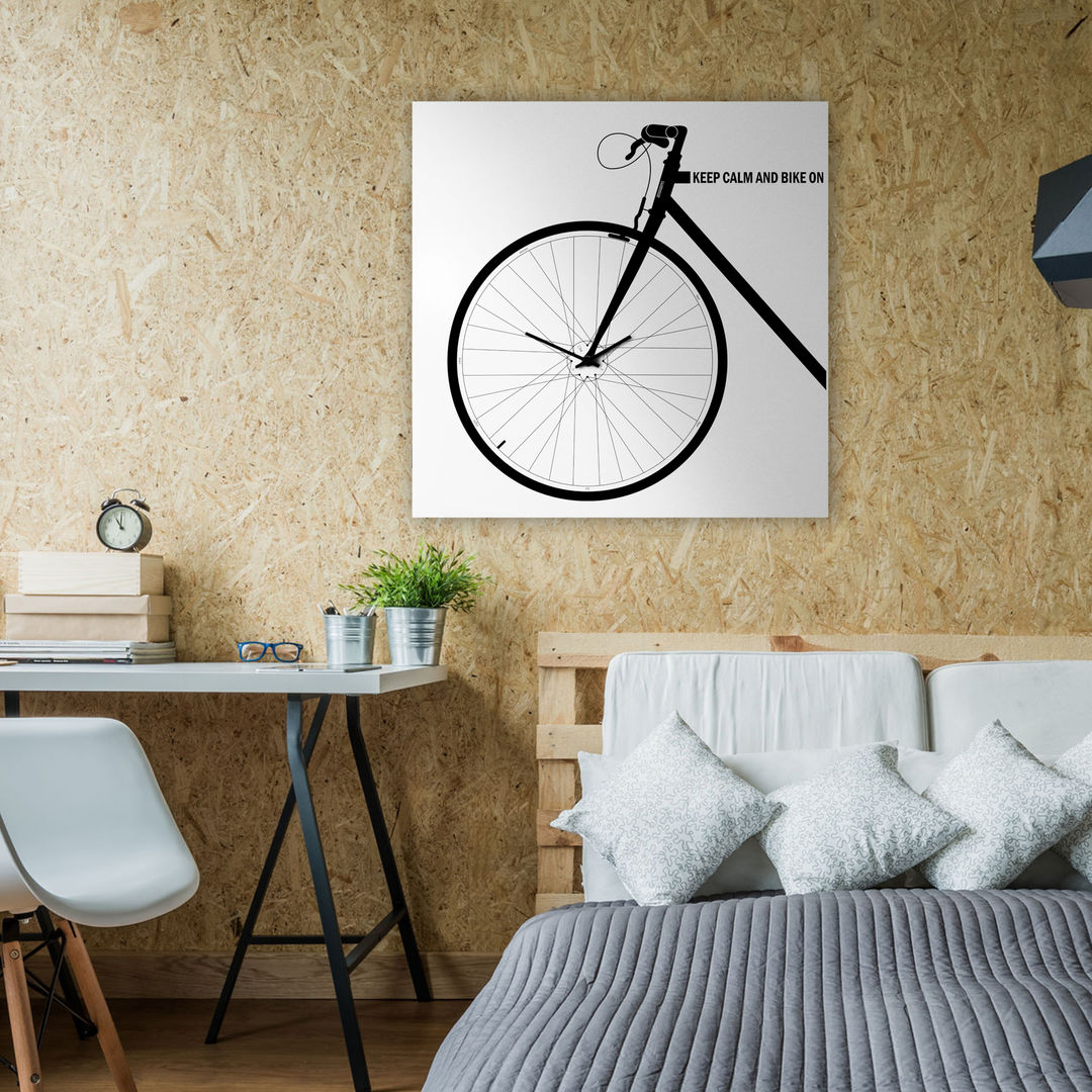 BIKE CLOCK, dESIGNoBJECT.it dESIGNoBJECT.it Minimalistische huizen Metaal Accessories & decoration