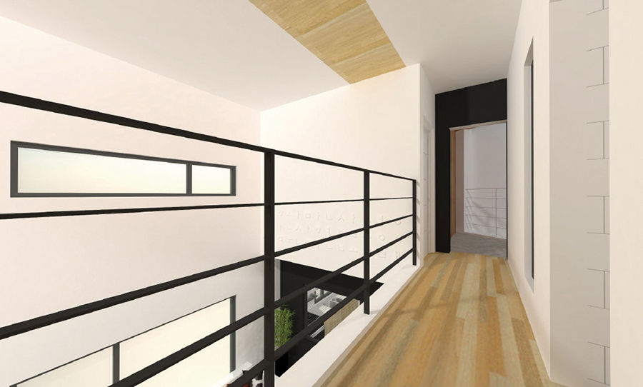 사ㅣ집 사이집, 새집 , 한글주택(주) 한글주택(주) Modern corridor, hallway & stairs