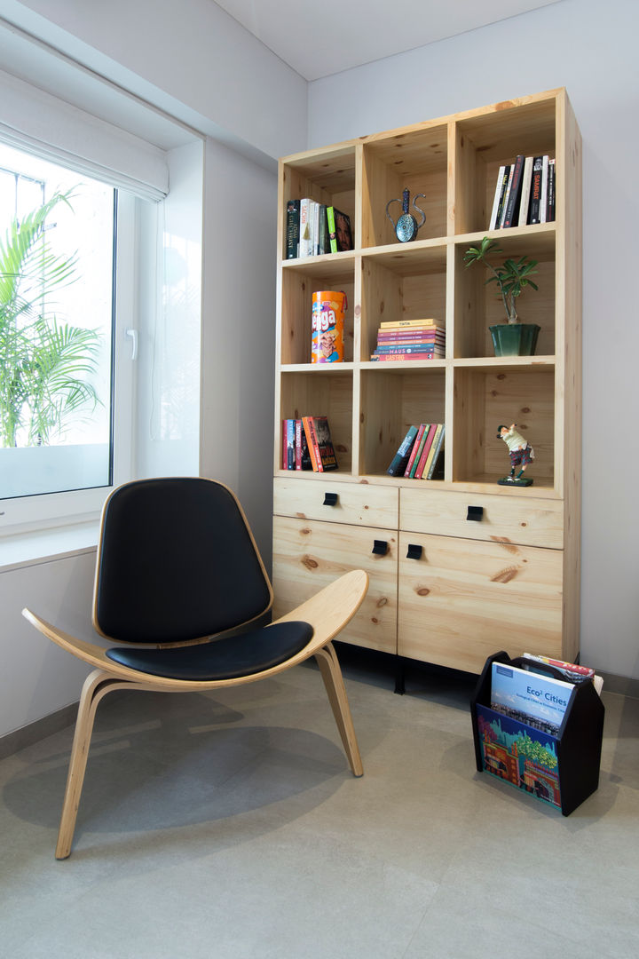 Residential - Lower Parel, Nitido Interior design Nitido Interior design Modern living room Wood Wood effect Storage