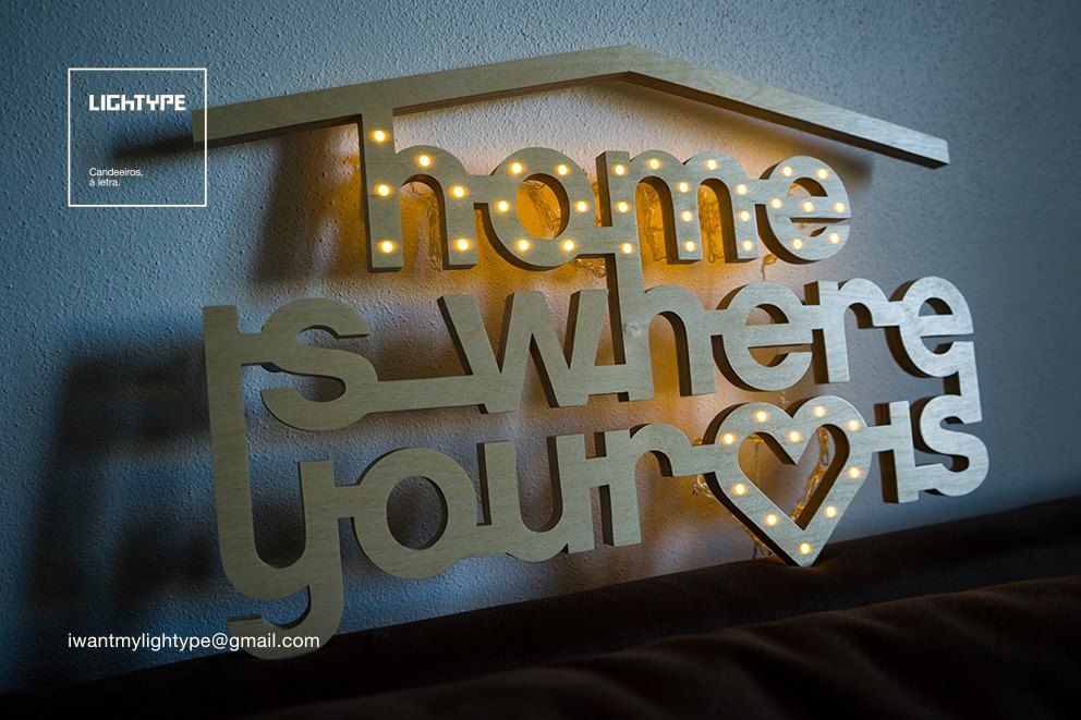 HOME IS WHERE YOUR HEART IS, LIGHTYPE LIGHTYPE Klasik Evler Aksesuarlar & Dekorasyon