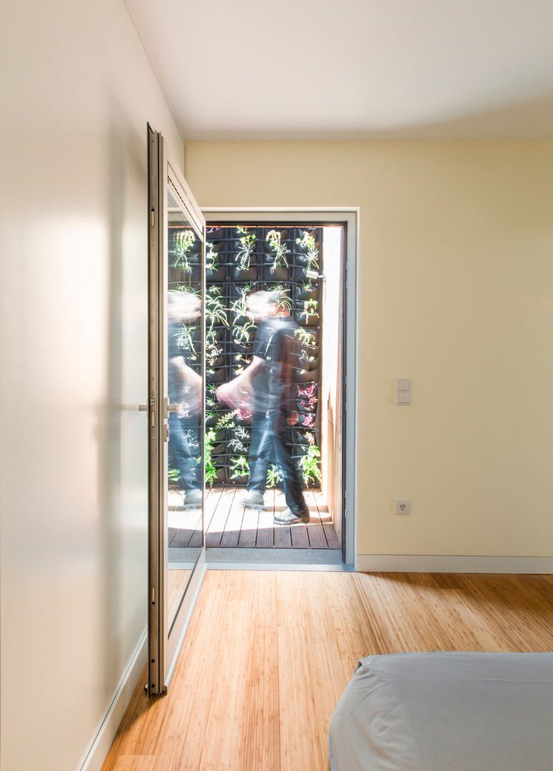 House in Ajuda, Studio Dois Studio Dois Modern balcony, veranda & terrace Engineered Wood Transparent