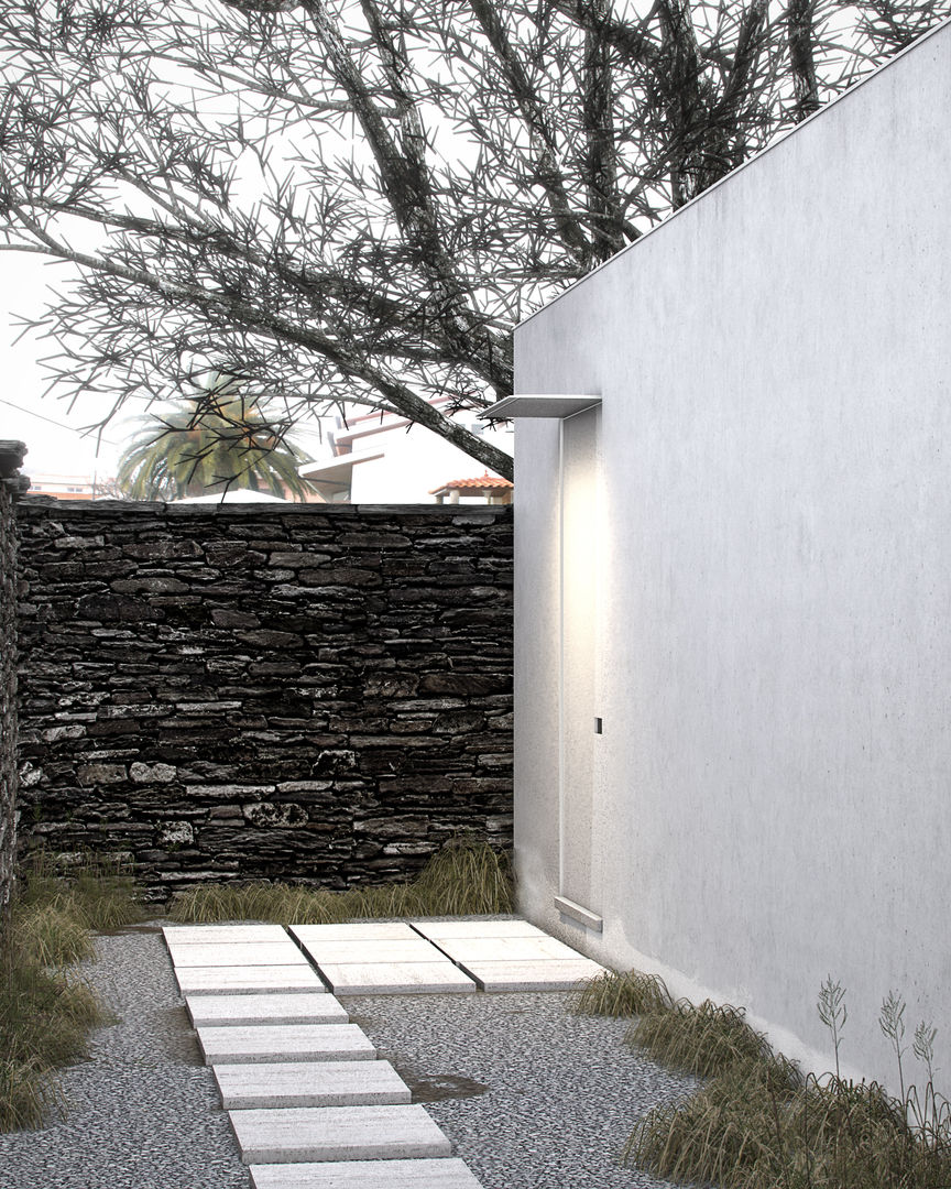 Exterior - Entrada Varq. Casas minimalistas