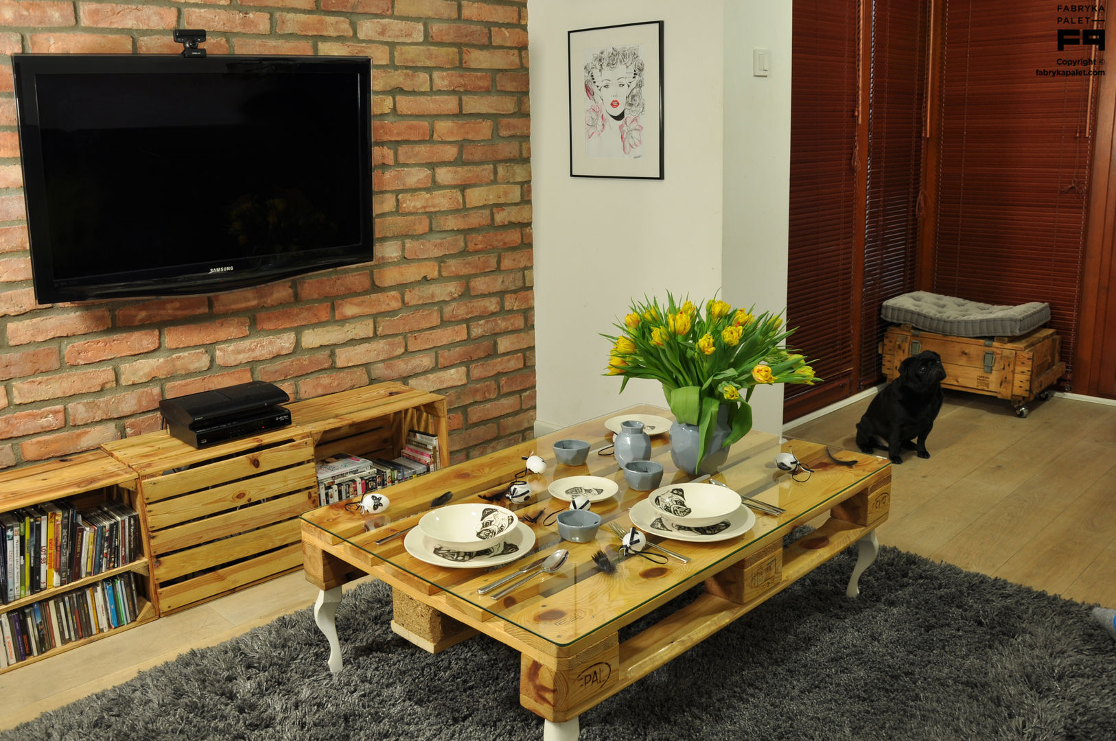 Wielkanoc na palecie, Fabryka Palet Fabryka Palet Living room Wood Wood effect Side tables & trays