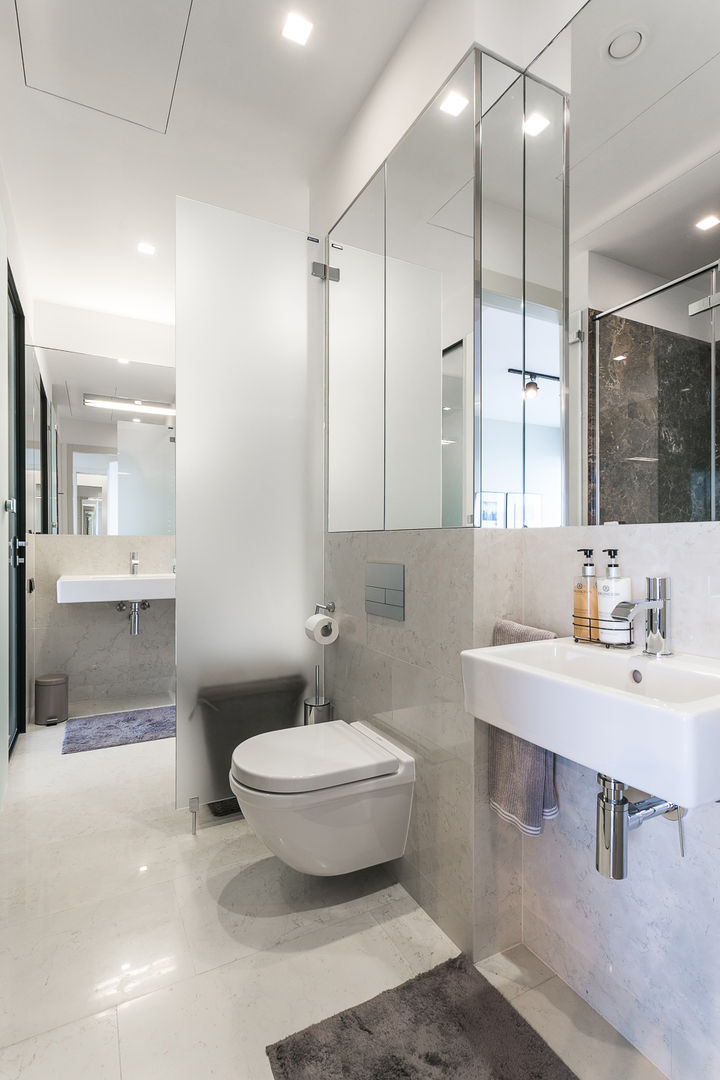 Apartament w Warszawie/Cosmopolitan, Michał Młynarczyk Fotograf Wnętrz Michał Młynarczyk Fotograf Wnętrz Modern Banyo