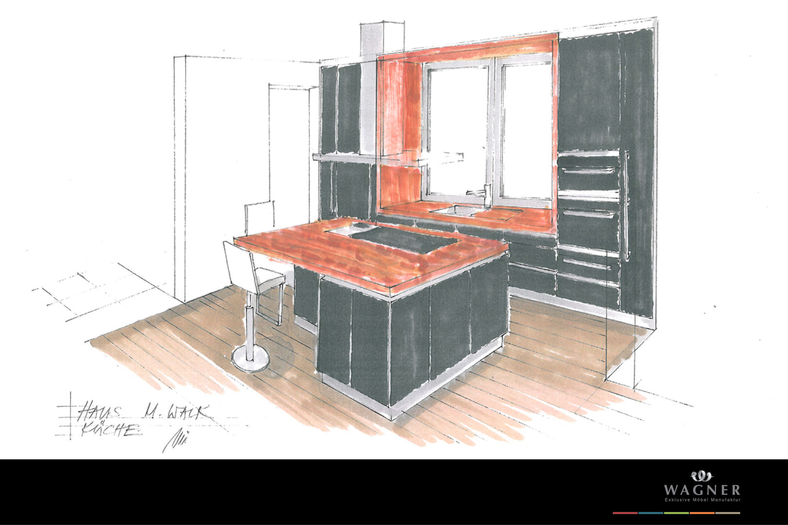 Küche Designentwurf: modern von Wagner Möbel Manufaktur,Modern