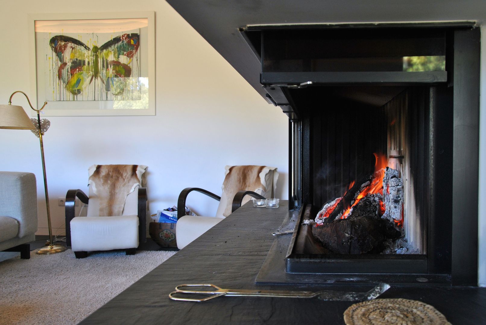 House in Coruche, Santarém, é ar quitectura é ar quitectura Living room Metal