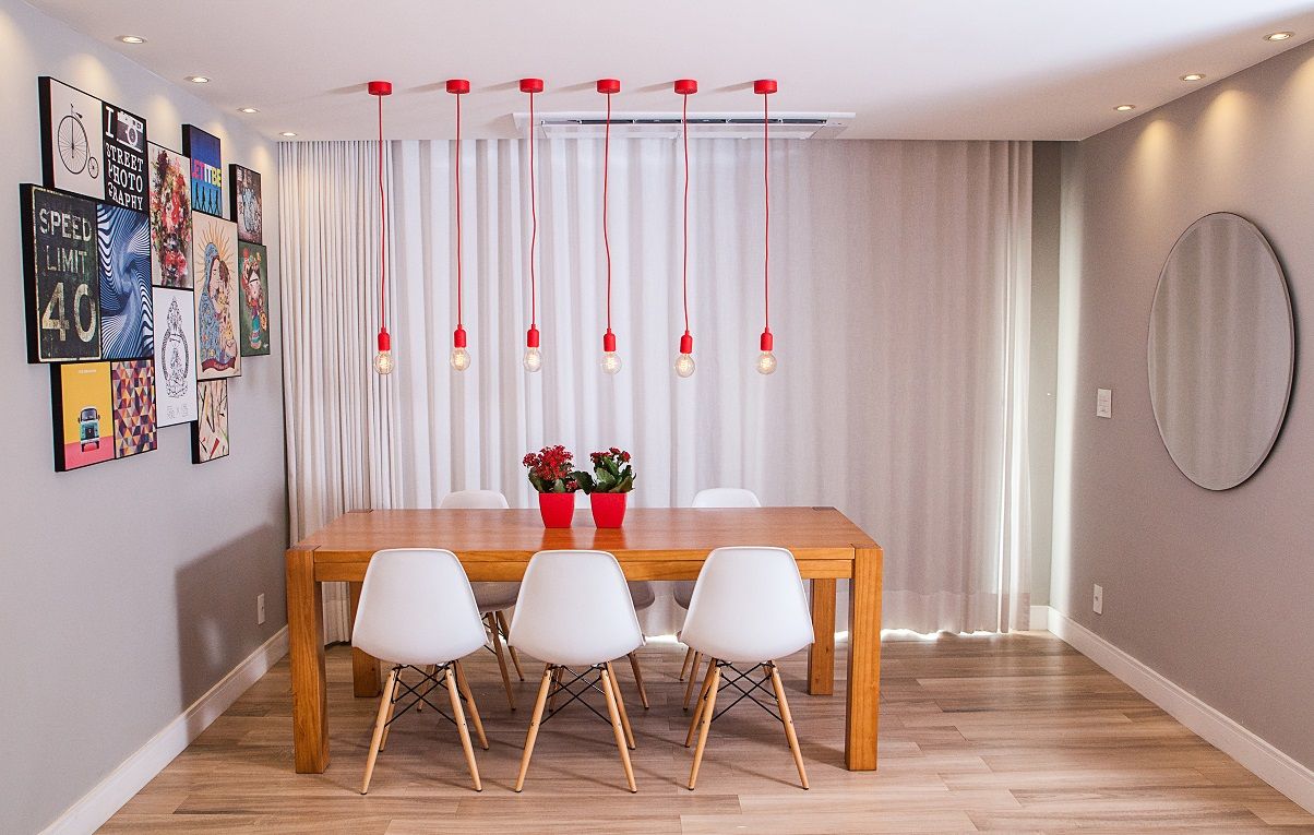 Residência Freguesia, Adoro Arquitetura Adoro Arquitetura Ruang Makan Modern Kayu Wood effect