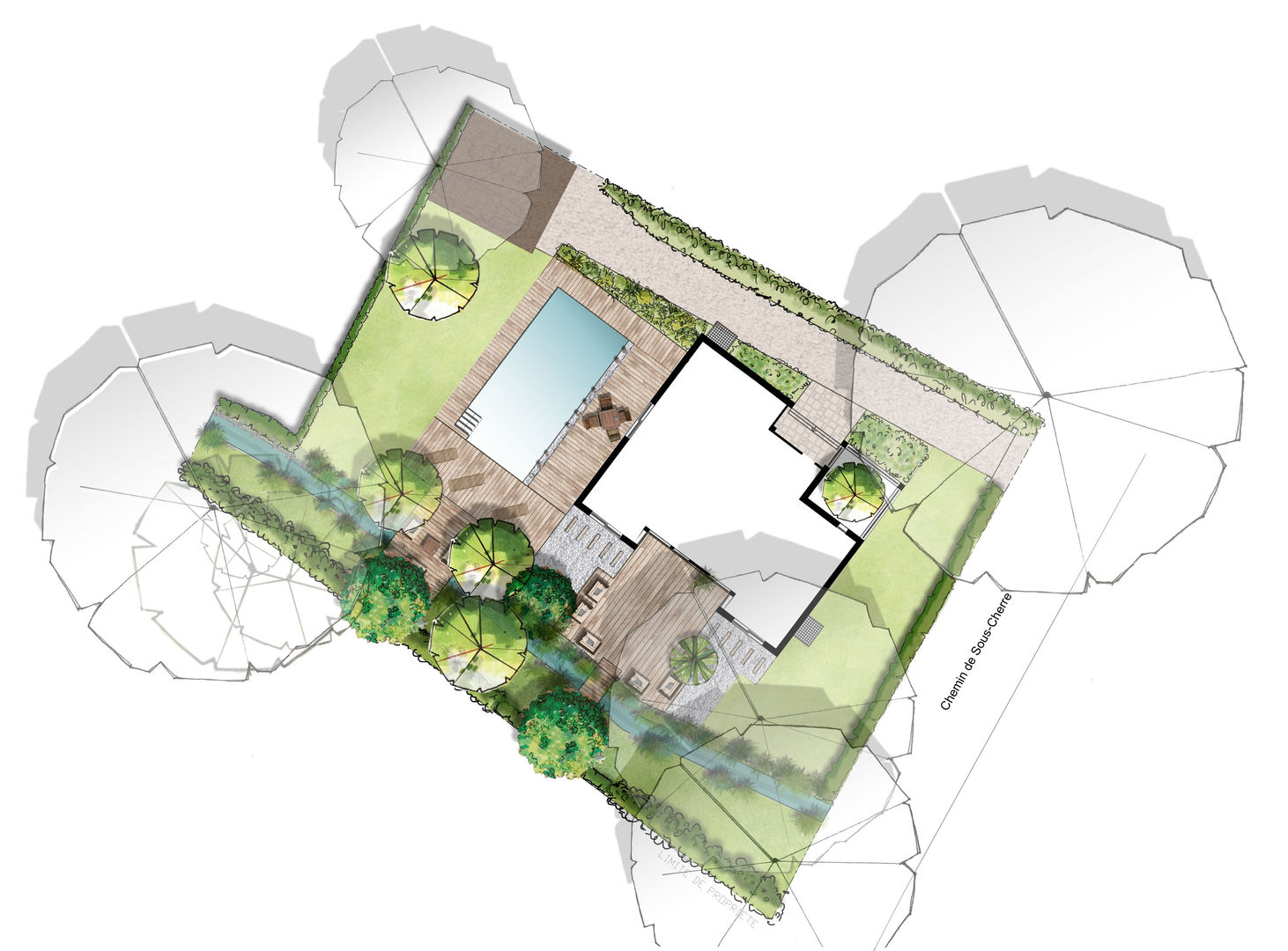 Jardin Nature - design , Atelier Aralia Atelier Aralia Vườn phong cách hiện đại