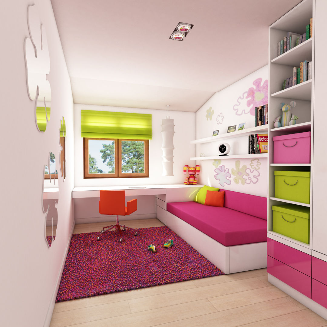 nowoczesny apartament blisko morza, Pszczołowscy projektowanie wnętrz Pszczołowscy projektowanie wnętrz Dormitorios infantiles de estilo moderno