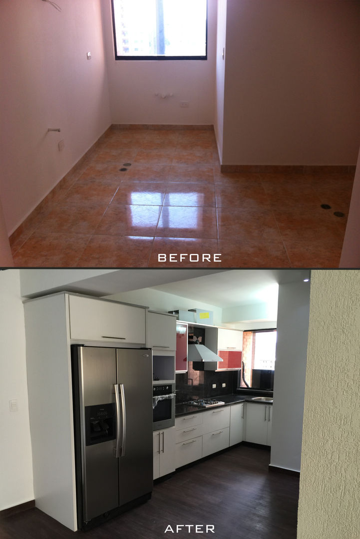 Antes y Despues de Cocina Reforma Tu Cocina cocina,remodelacion,diseño,apartamento