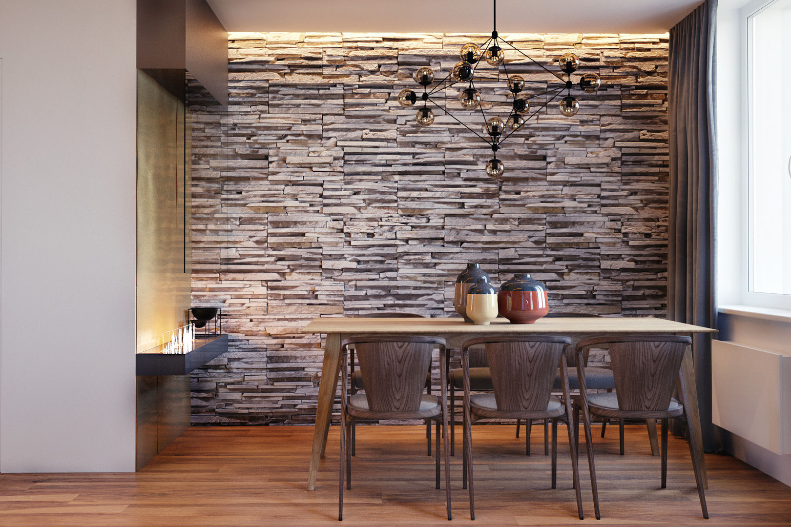 homify Modern dining room Stone