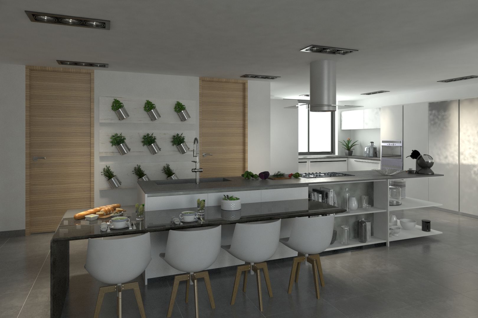 Cocina Raul Caballeria Arquitectos S.A.S Cocinas modernas Gris cocina,isla