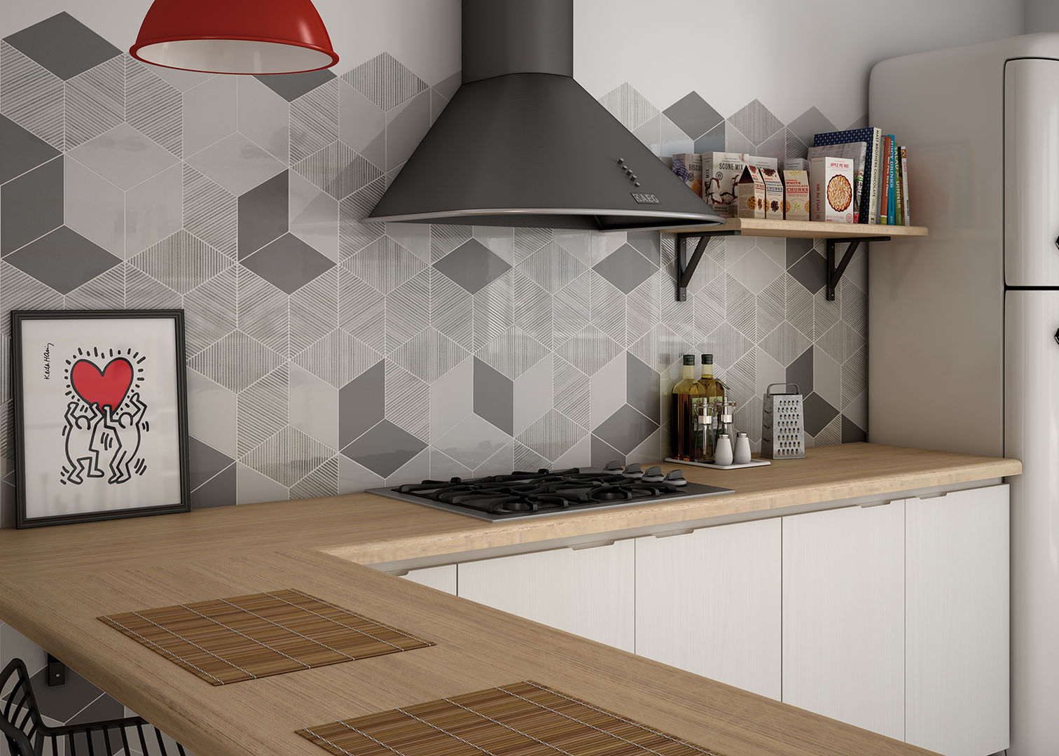 homify Modern kitchen Tiles Accessories & textiles