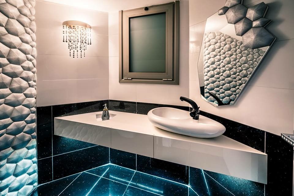 RBK evi Lapta/ Girne, Şölen Üstüner İç mimarlık Şölen Üstüner İç mimarlık Modern Banyo banyo lavabosu
